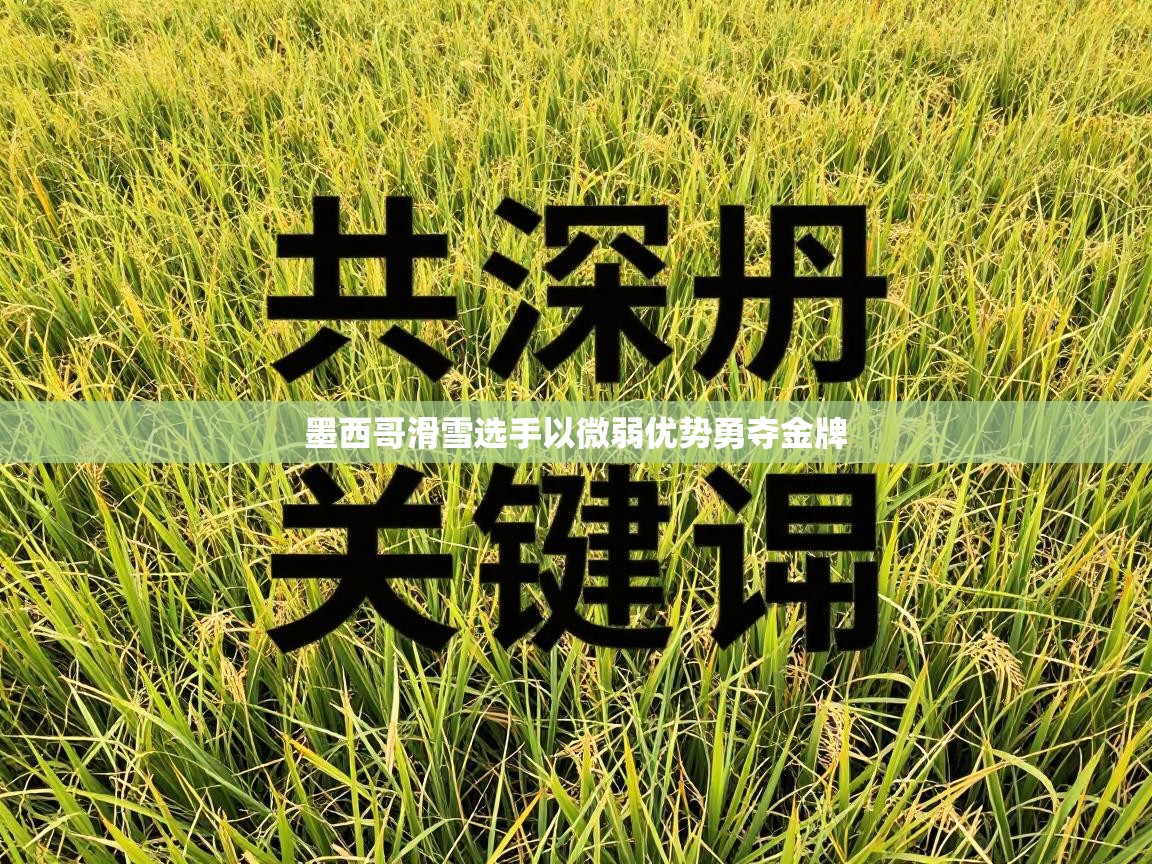 墨西哥滑雪选手以微弱优势勇夺金牌